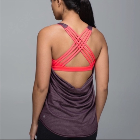 lululemon athletica Tops - Lululemon Purple and Coral Wild Activewear Top